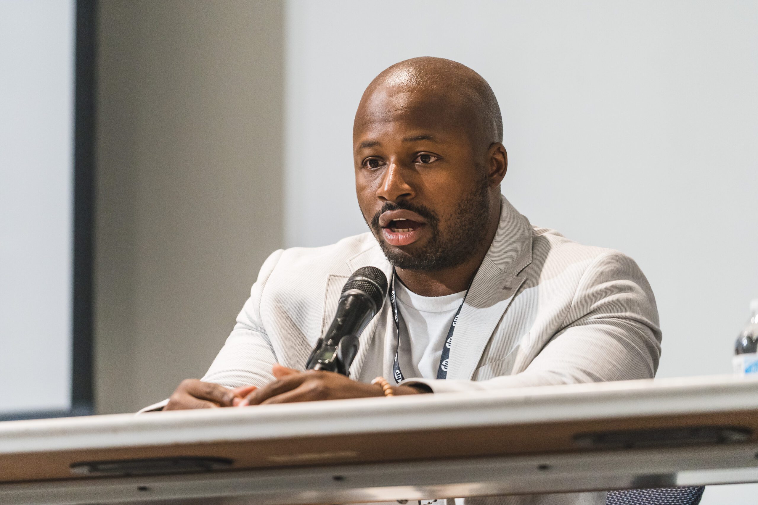 Jevon speaking on a panel at Marketing For The Culture in Houston, TX